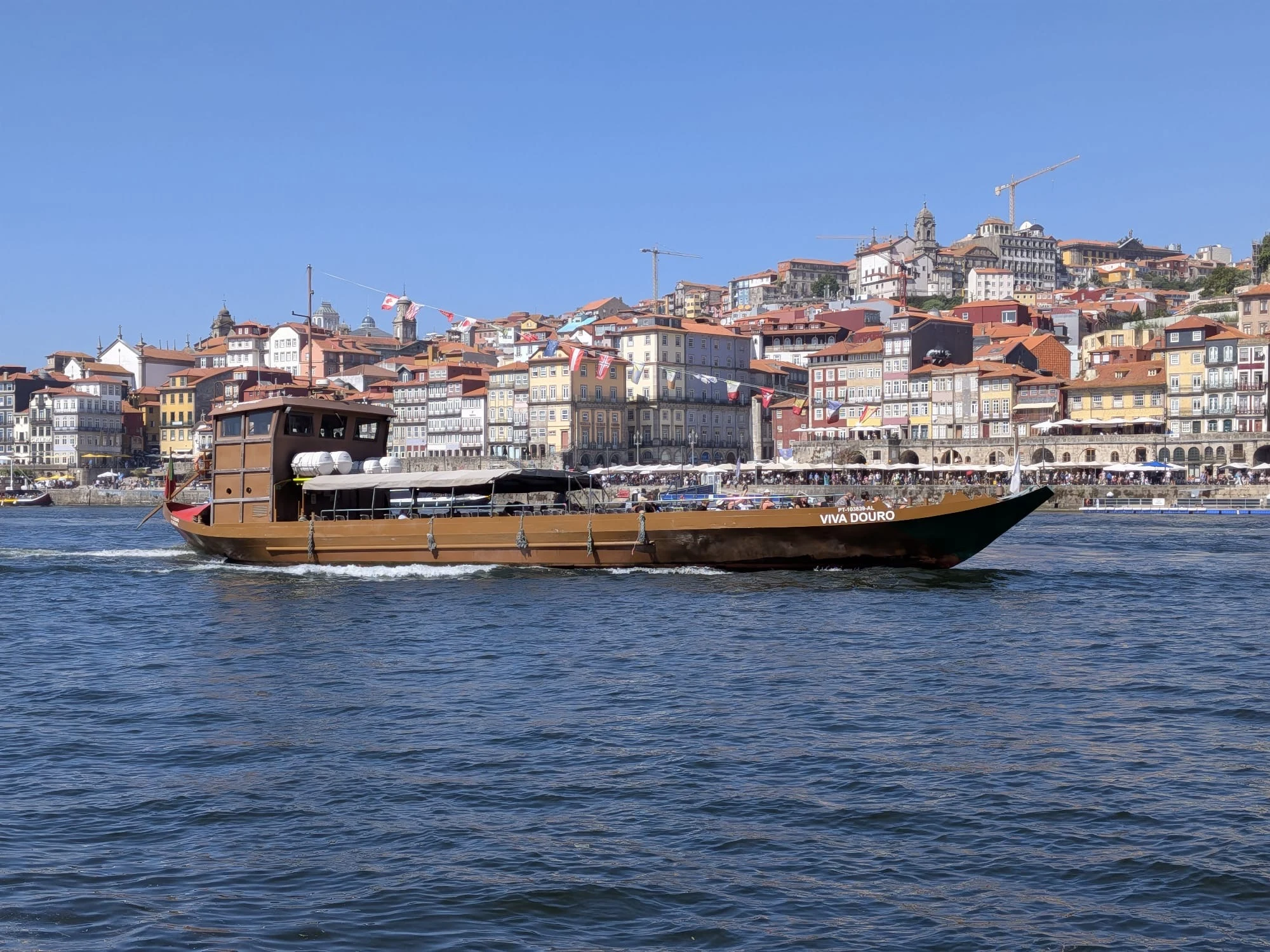 Viva Douro cruise boat sailing on the Douro River in Porto